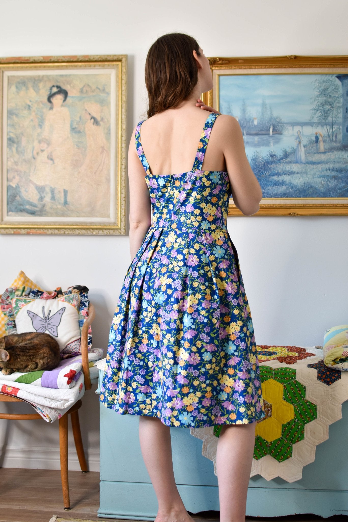 Birds of North America Grosbeak Dress - Blue Meadow (Online Exclusive)