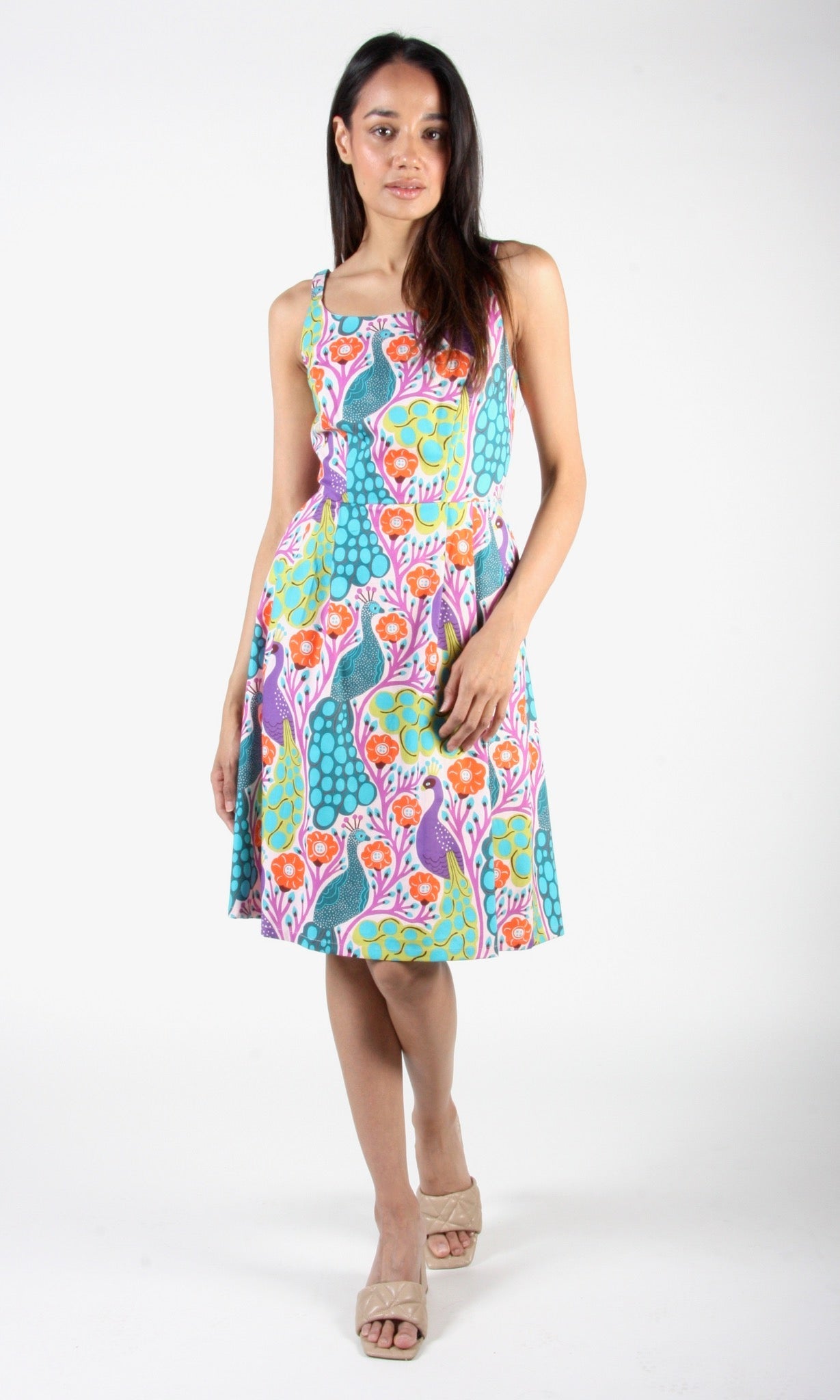 Birds of North America Reedbird Dress - Peacocks (Online Exclusive)