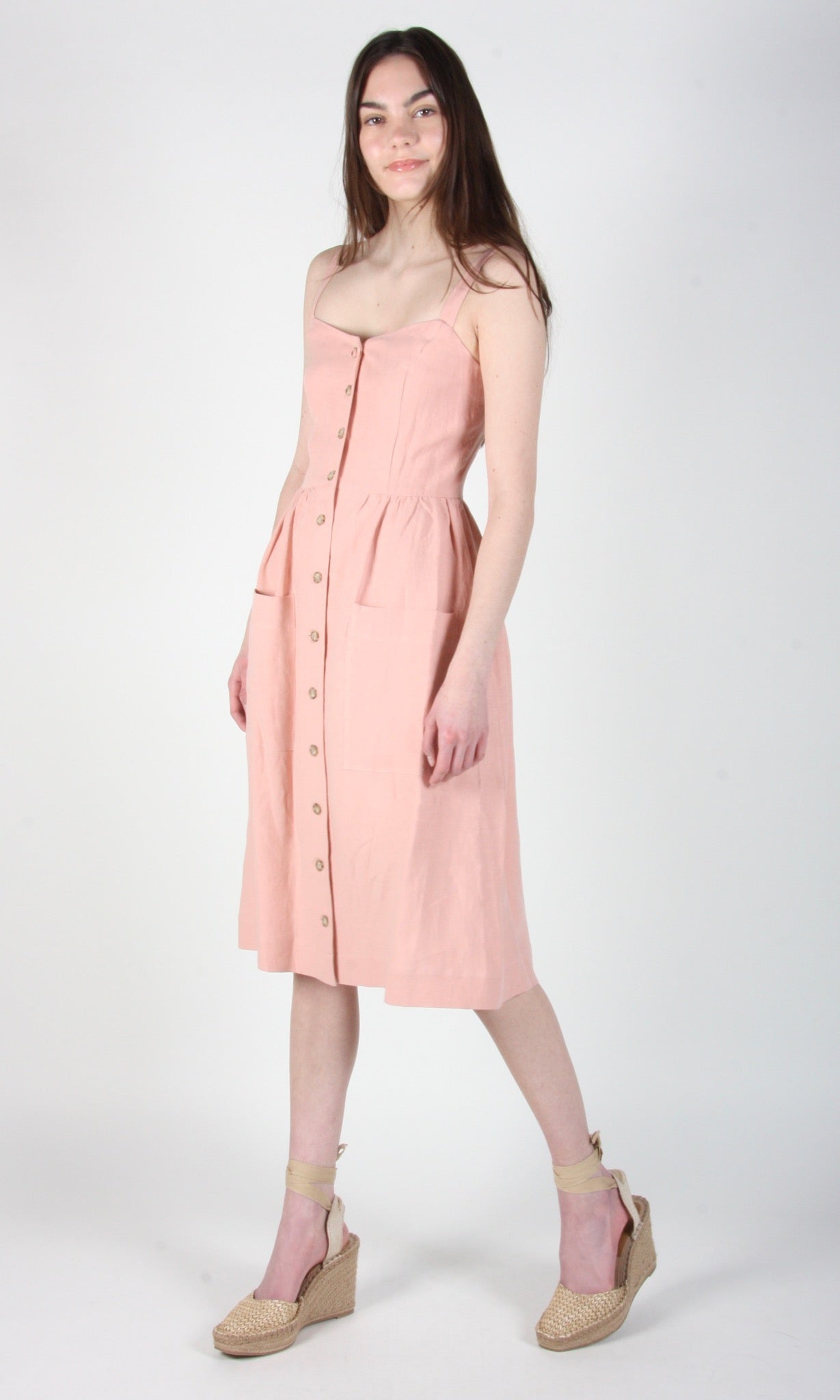 Birds of North America Thistlebird Dress - Peach (Online Exclusive)