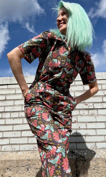 Birds of North America Twillick Jumpsuit - Luna Moth (Online Exclusive)