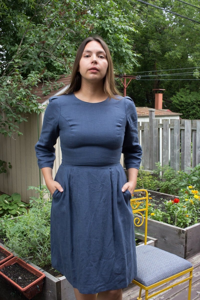 Birds of North America Whistling Snipe Dress - Navy (Online Exclusive)