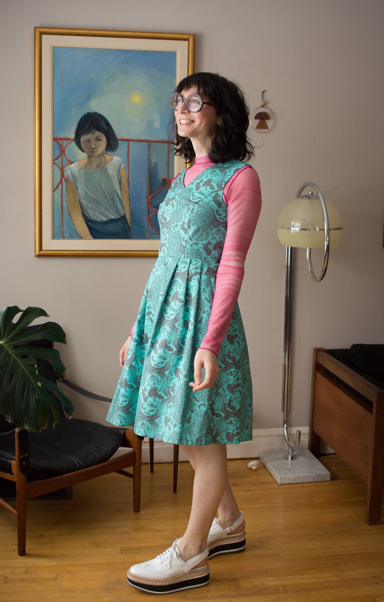 Birds of North America Wood Snipe Dress - Tea Party Tumble (Online Exclusive)