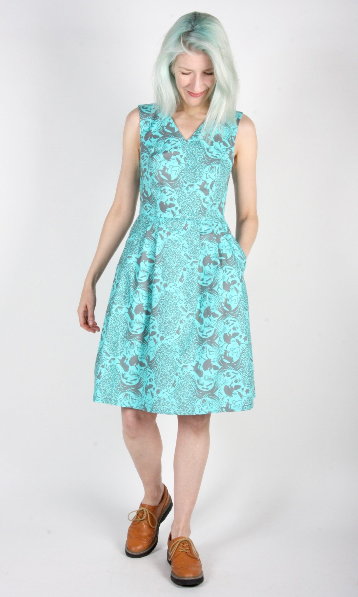 Birds of North America Wood Snipe Dress - Tea Party Tumble (Online Exclusive)