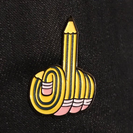 Bruised Tongue x Philip Morgan Pencil Middle Finger Pin