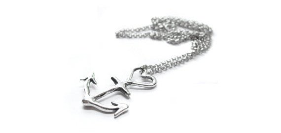 Elaine Ho Anchor Heart Necklace