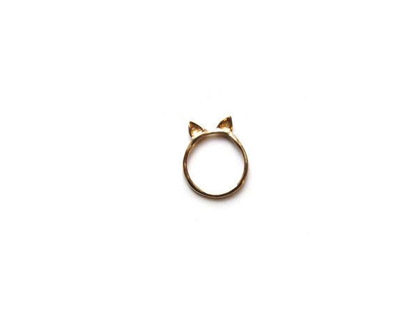 Elaine Ho Cat Ring (14K Gold)