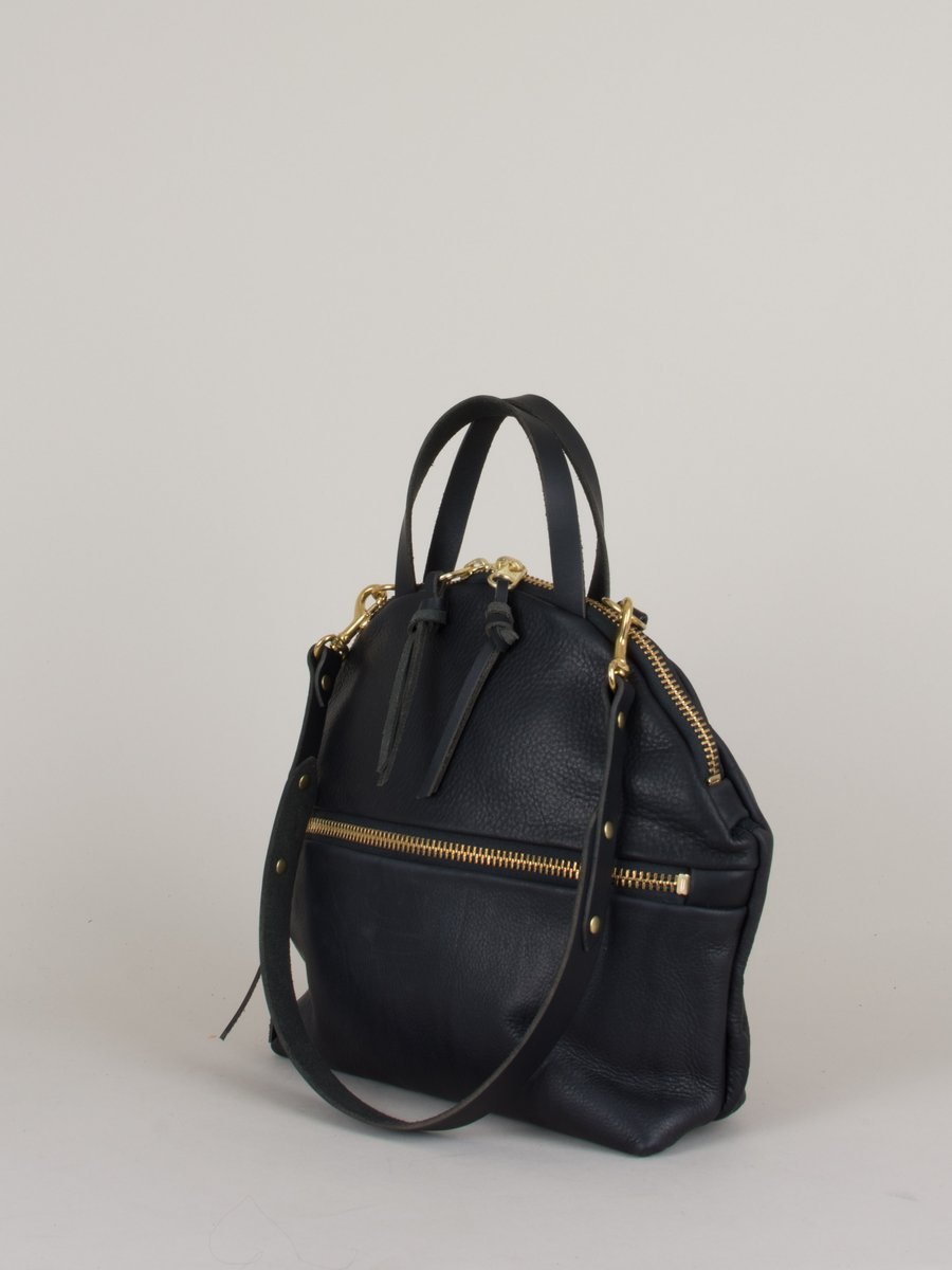 Eleven Thirty Anni Large Shoulder Bag (Black with Front Zipper)