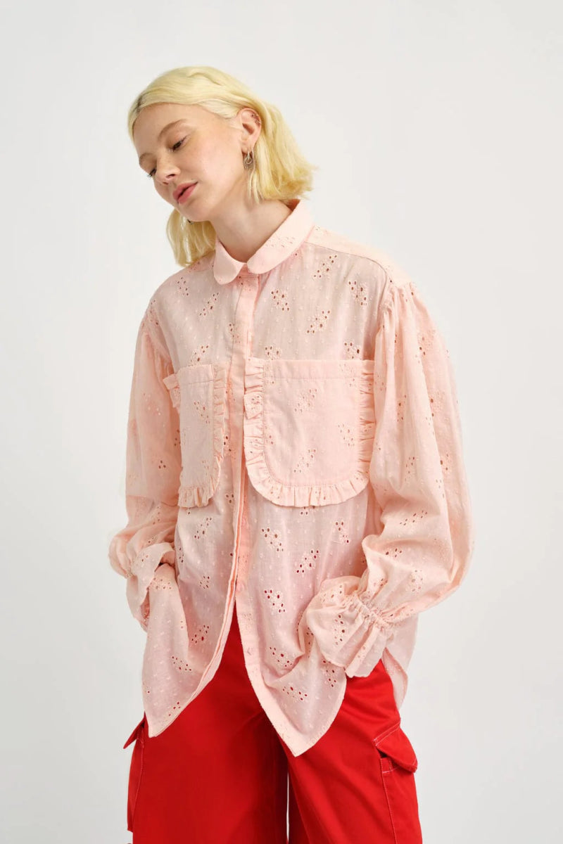 Eliza Faulkner Esme Shirt (Pink Eyelet)