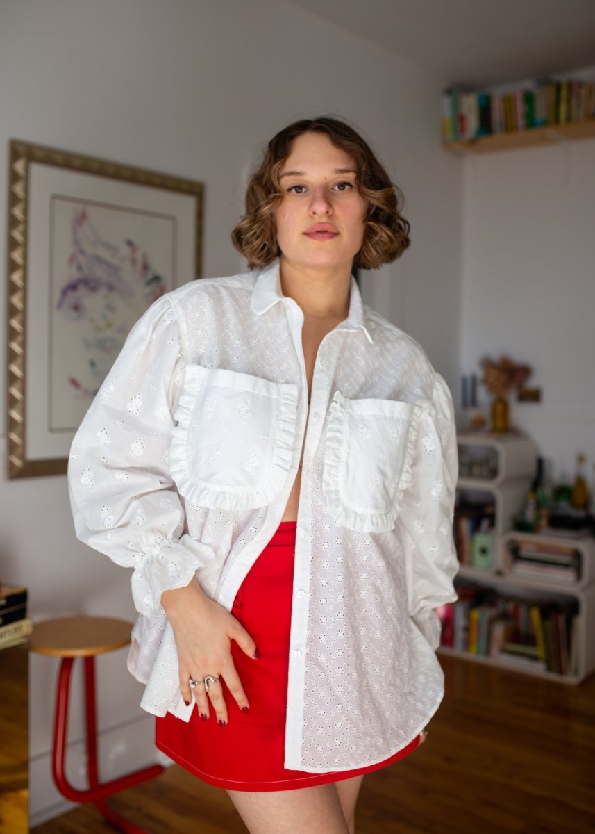 Eliza Faulkner Esme Shirt (White Eyelet)