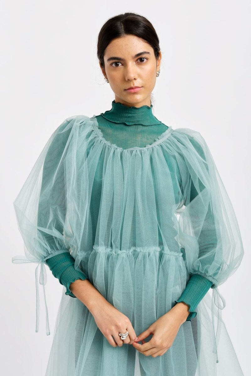 Eliza Faulkner Fiona Tulle Dress (Seafoam)