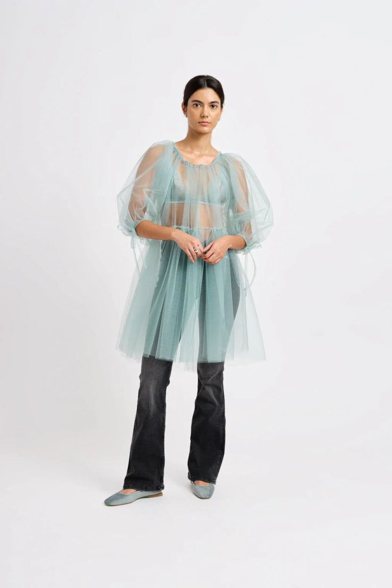 Eliza Faulkner Fiona Tulle Dress (Seafoam)