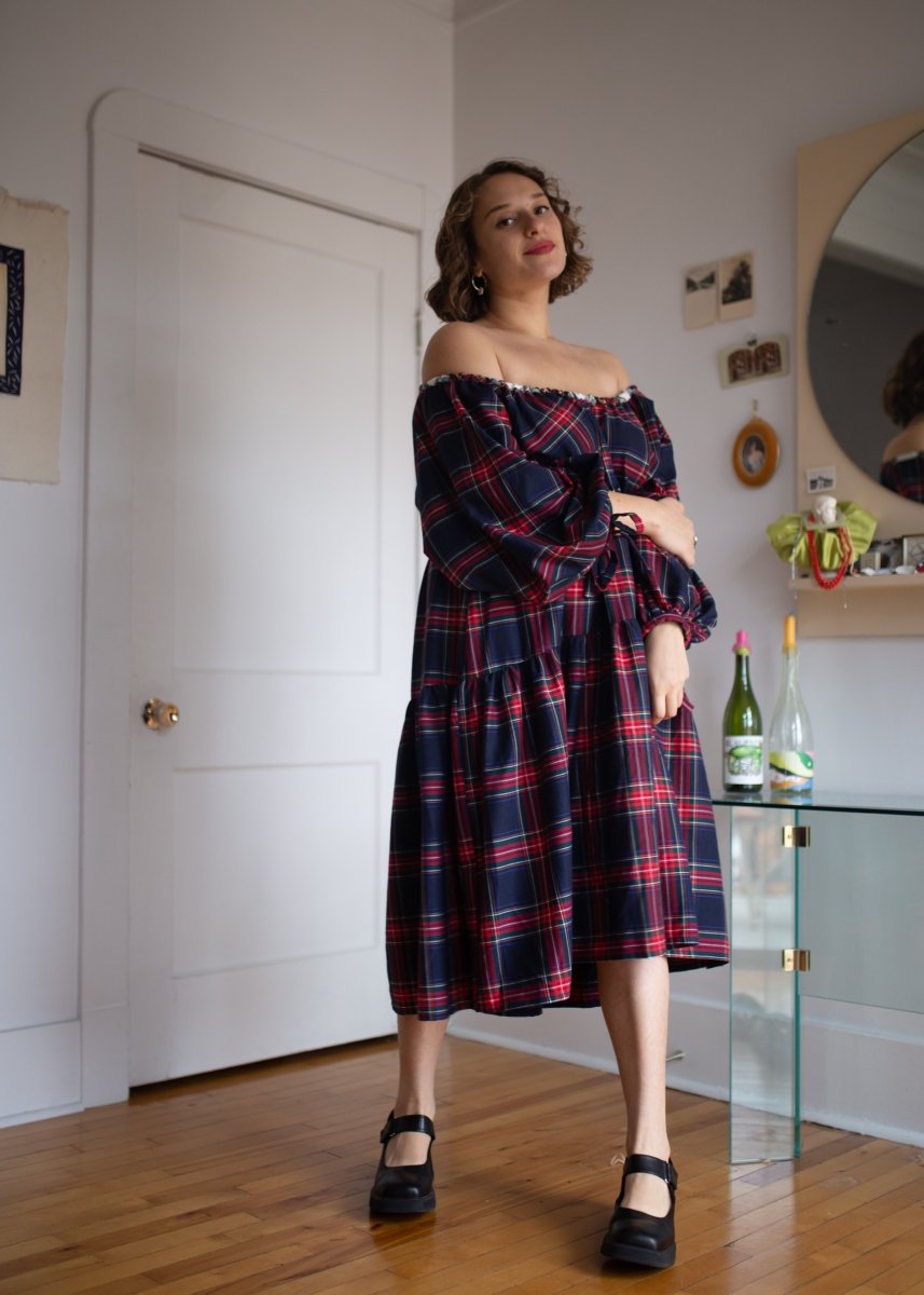 Eliza Faulkner Josie Dress (Navy Plaid)