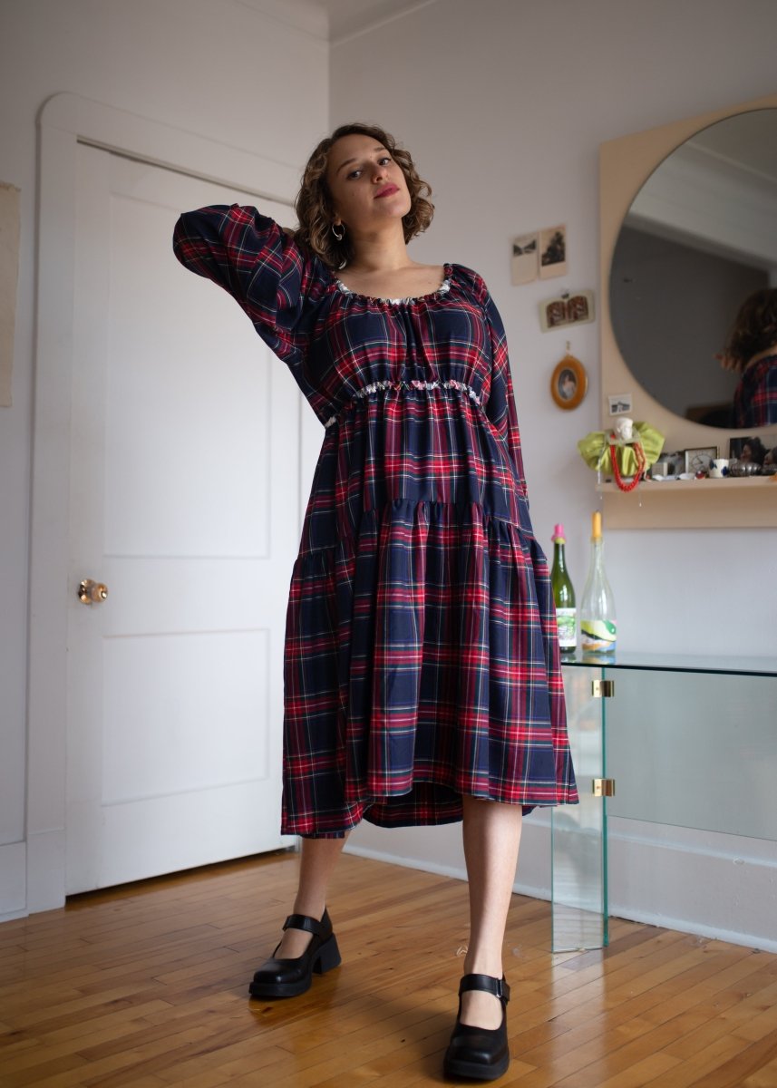 Eliza Faulkner Josie Dress (Navy Plaid)