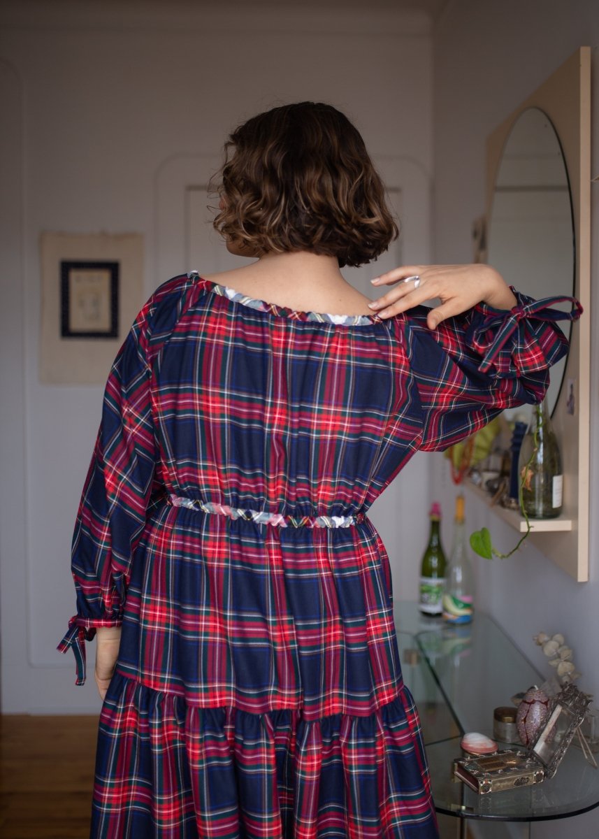 Eliza Faulkner Josie Dress (Navy Plaid)