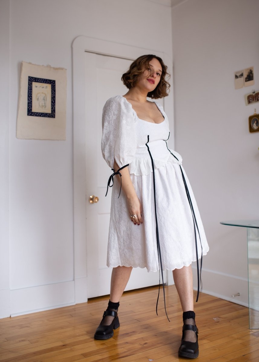 Eliza Faulkner Pascale Dress (White Eyelet)