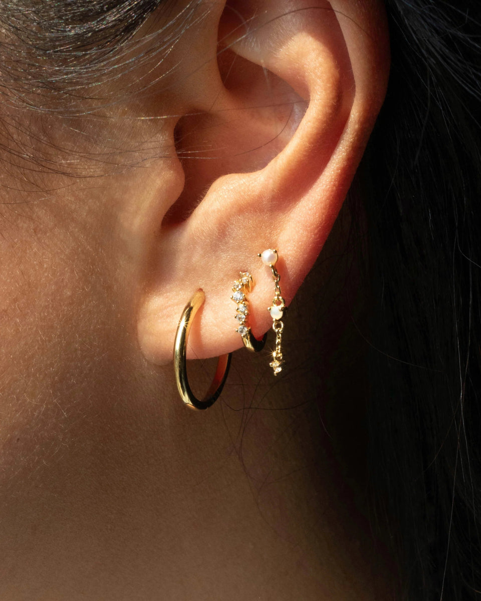 Foe & Dear Luna Drop Earrings (Gold or Silver)