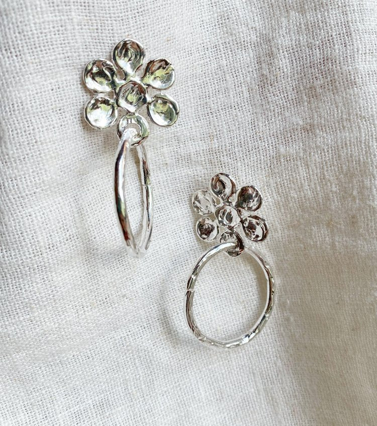 Hawkly Blossom Earrings (Silver or Bronze)