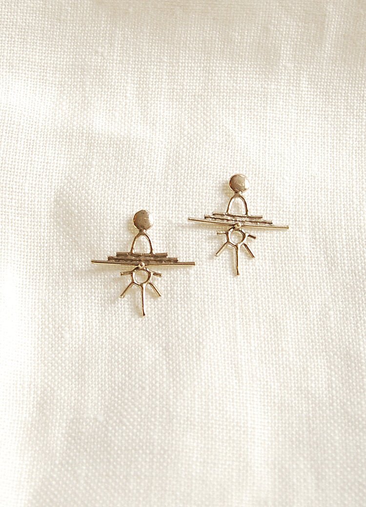 Hawkly Ceremony Earrings (Silver or Bronze)