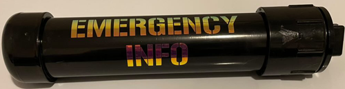 Emergency Information Tube Black