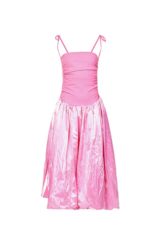 Alexa Pink Metallic Puffball Dress