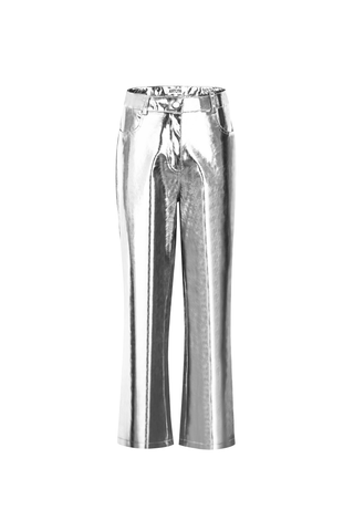 Lupe Silver Metallic Trousers