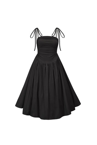 Alexa Black Puffball Dress