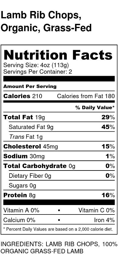 Lamb-Rib-Chops-Organic-Grass-Fed-Nutrition-Label