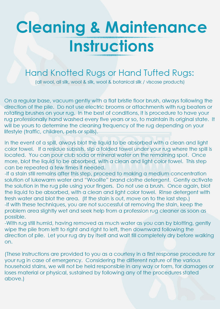 Rugs Cleaning & Maintenance Instructions – Indiport