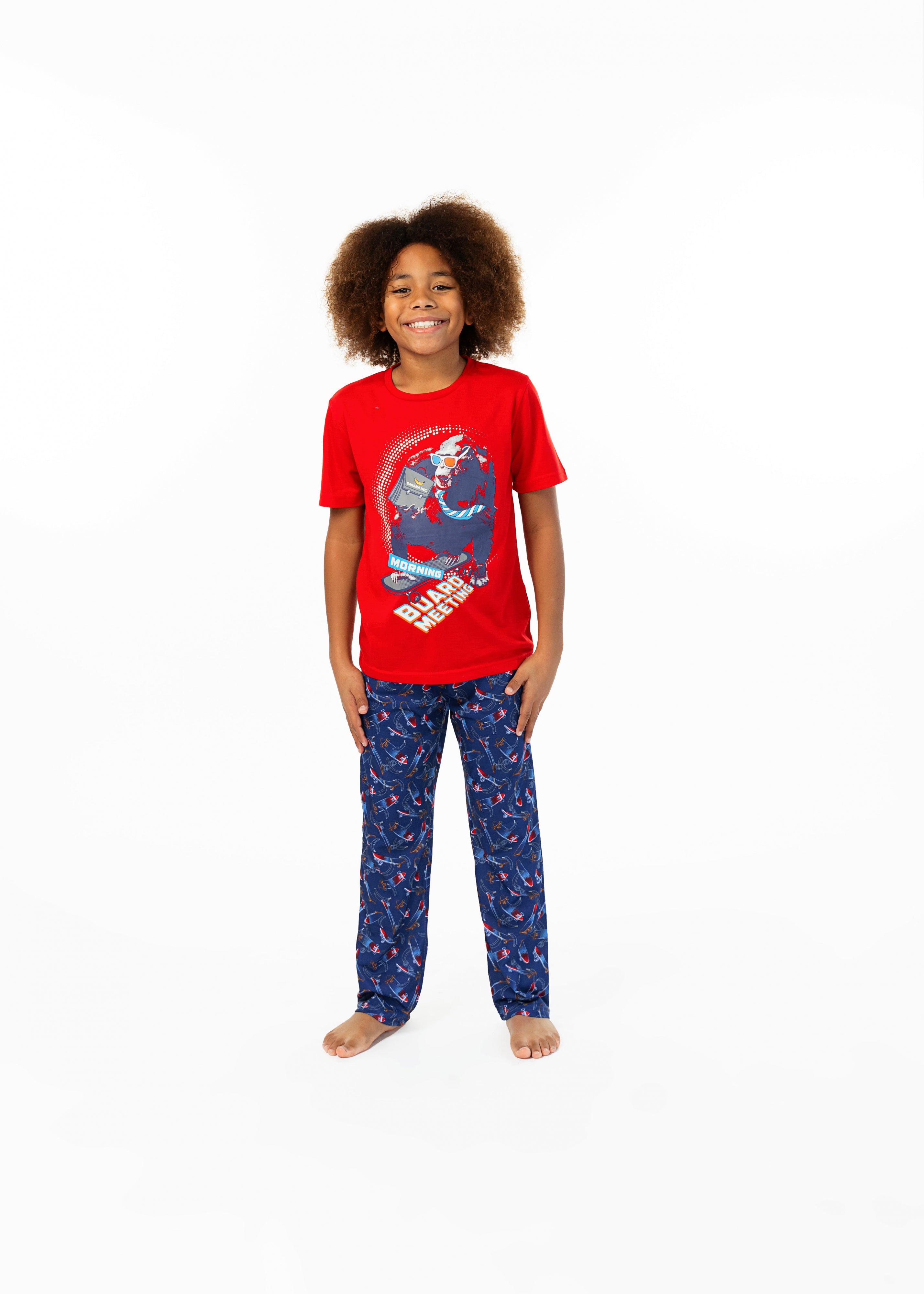 Boys Skate of Mind Brushed Jersey 2 Piece Pajama Sleep Set Sleep