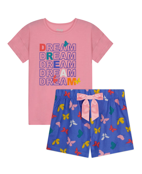 Girls Wild Heart 2-Piece Capri Legging Pajama Sleep Set – Sleep On It Kids