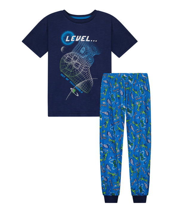 Boys Glow In The Dark Ape Skate 2-Piece Pajama Sleep Pants Set – Sleep On It  Kids