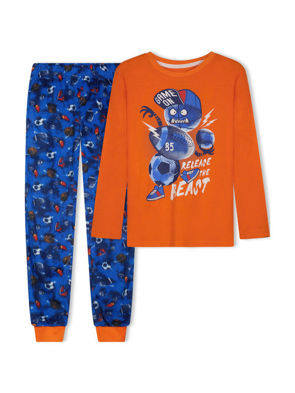 Boys Epic Sports Soft Fleece 2-Piece Pajama Sleep Set – Sleep On