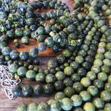 The Rare and Beautiful Serpentine and Stichtite Bead Necklaces