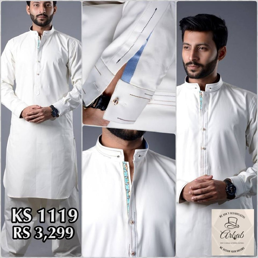 white shalwar kameez design for man