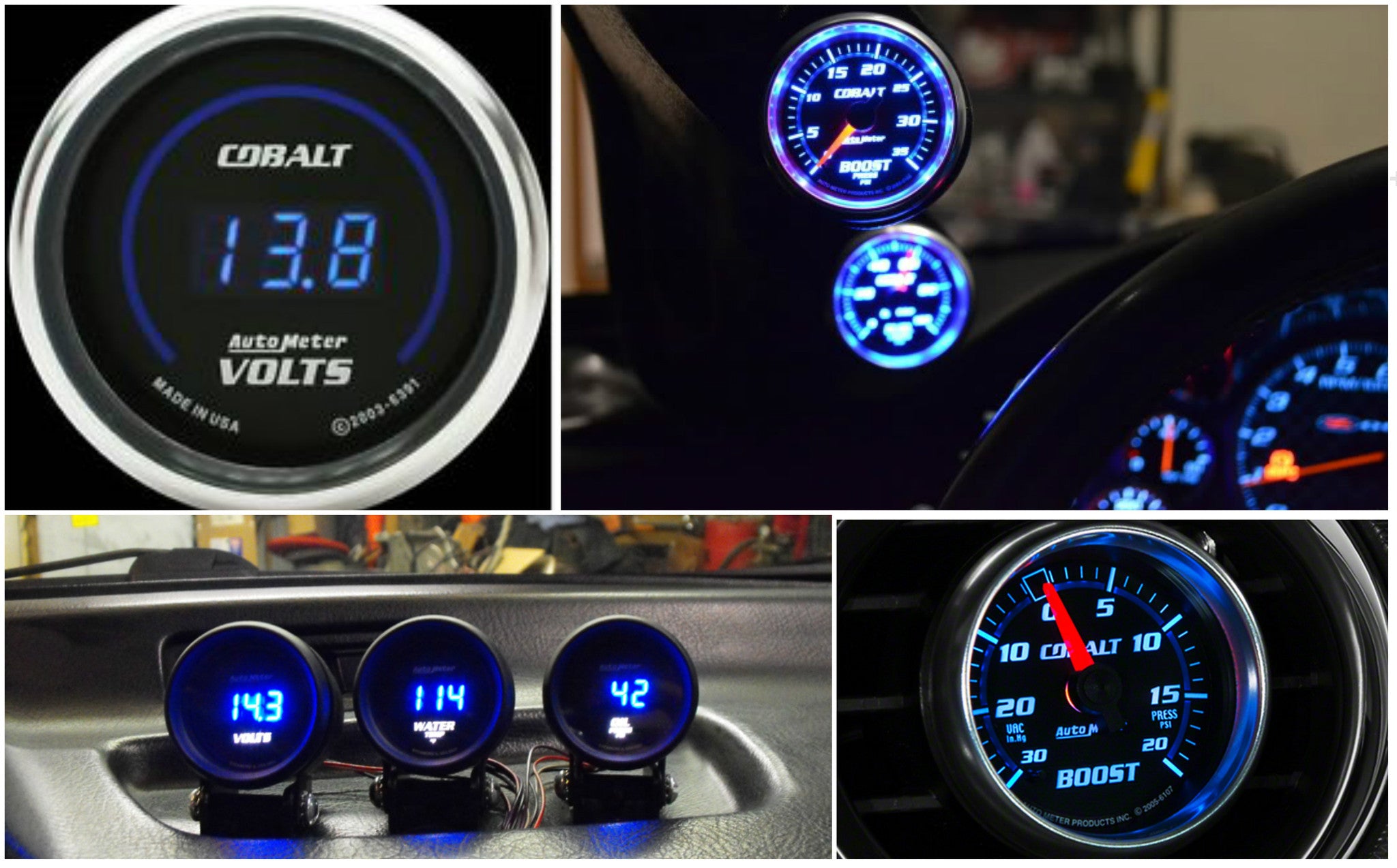 Cobalt Digital Series; Voltmeter Gauge [Universal]