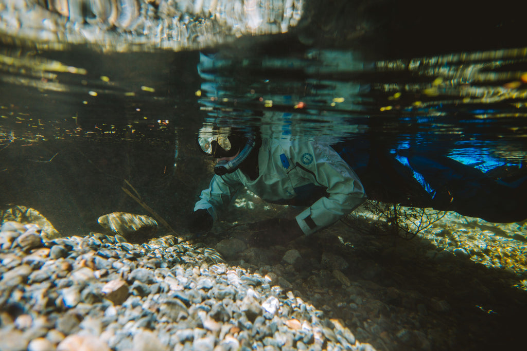 snorkeling in drysuit