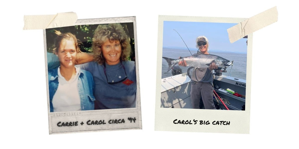 Carrie and Carol fishing