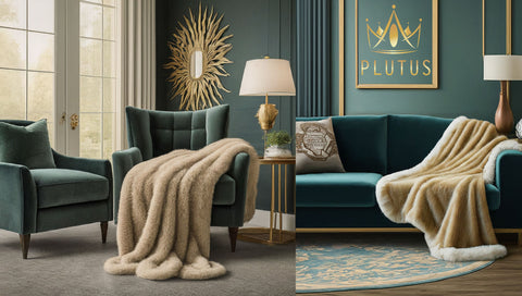 Plutus Brands Luxury Faux Fur Blankets