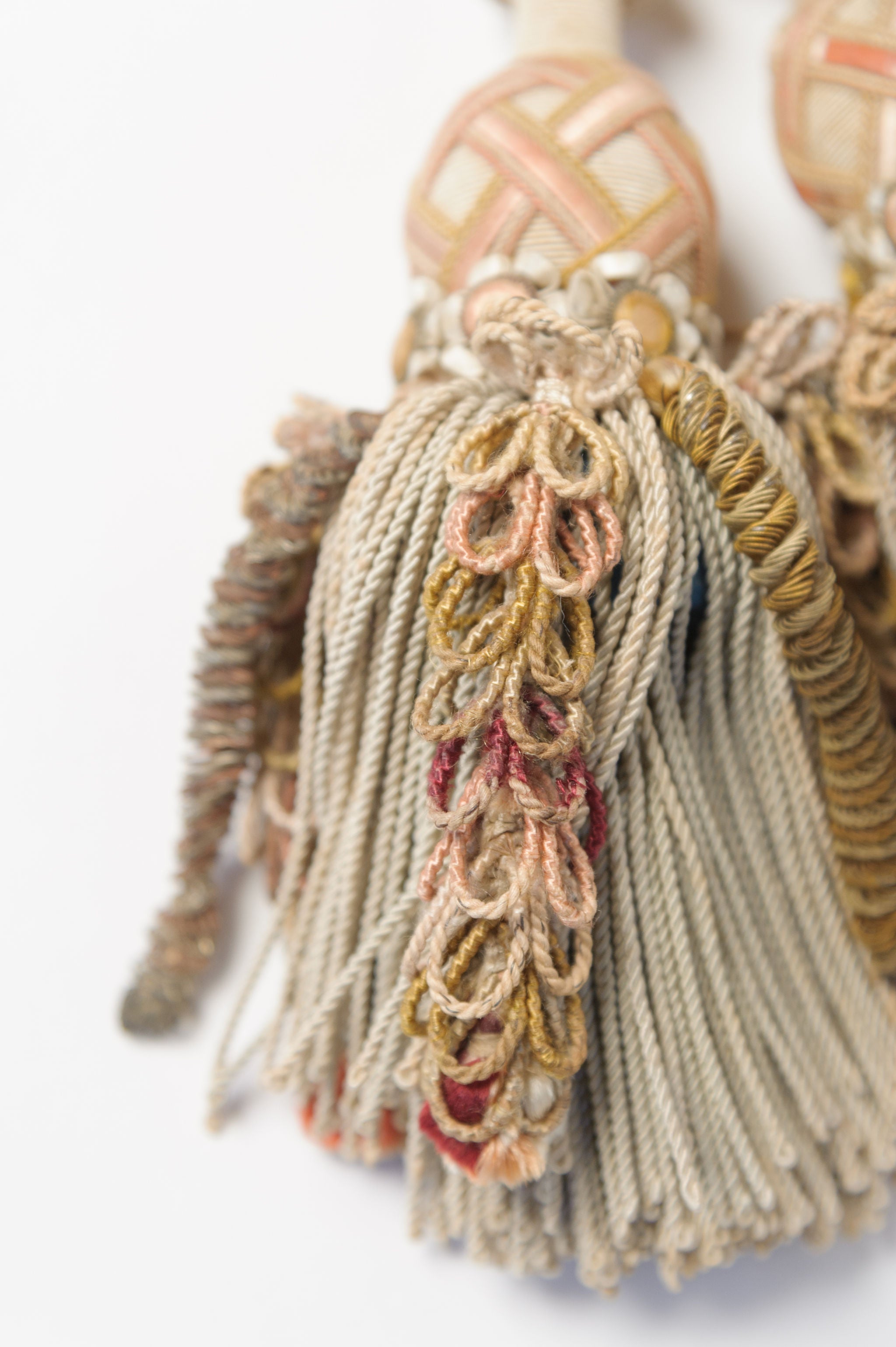 Beautiful Antique French Passementerie Tassel with extra long cord ...