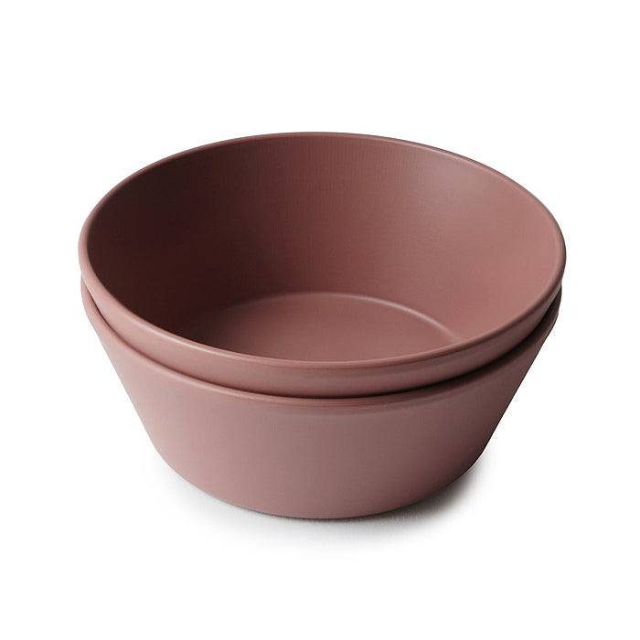 Mushie Square Dinner Bowl - Blush - 2ct