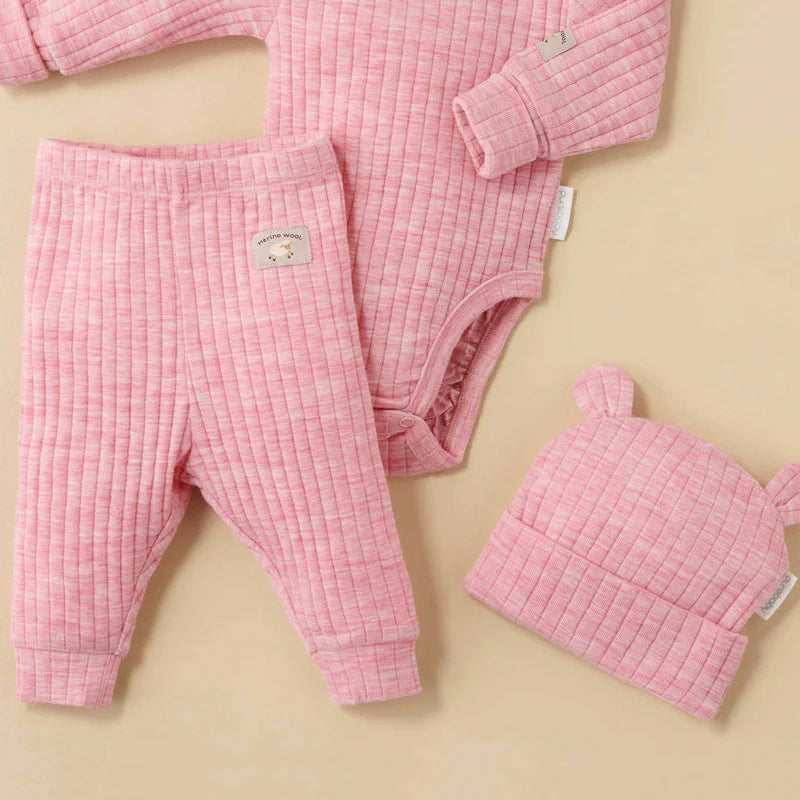 Purebaby Merino Wool Leggings - Almond Melange - Little Suite