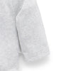 purebaby ribbed long sleeve bodysuit pale grey melange organic cotton baby