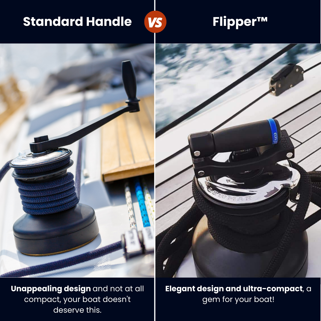 Elegance flipper foldable winch handle vs standard winch handle