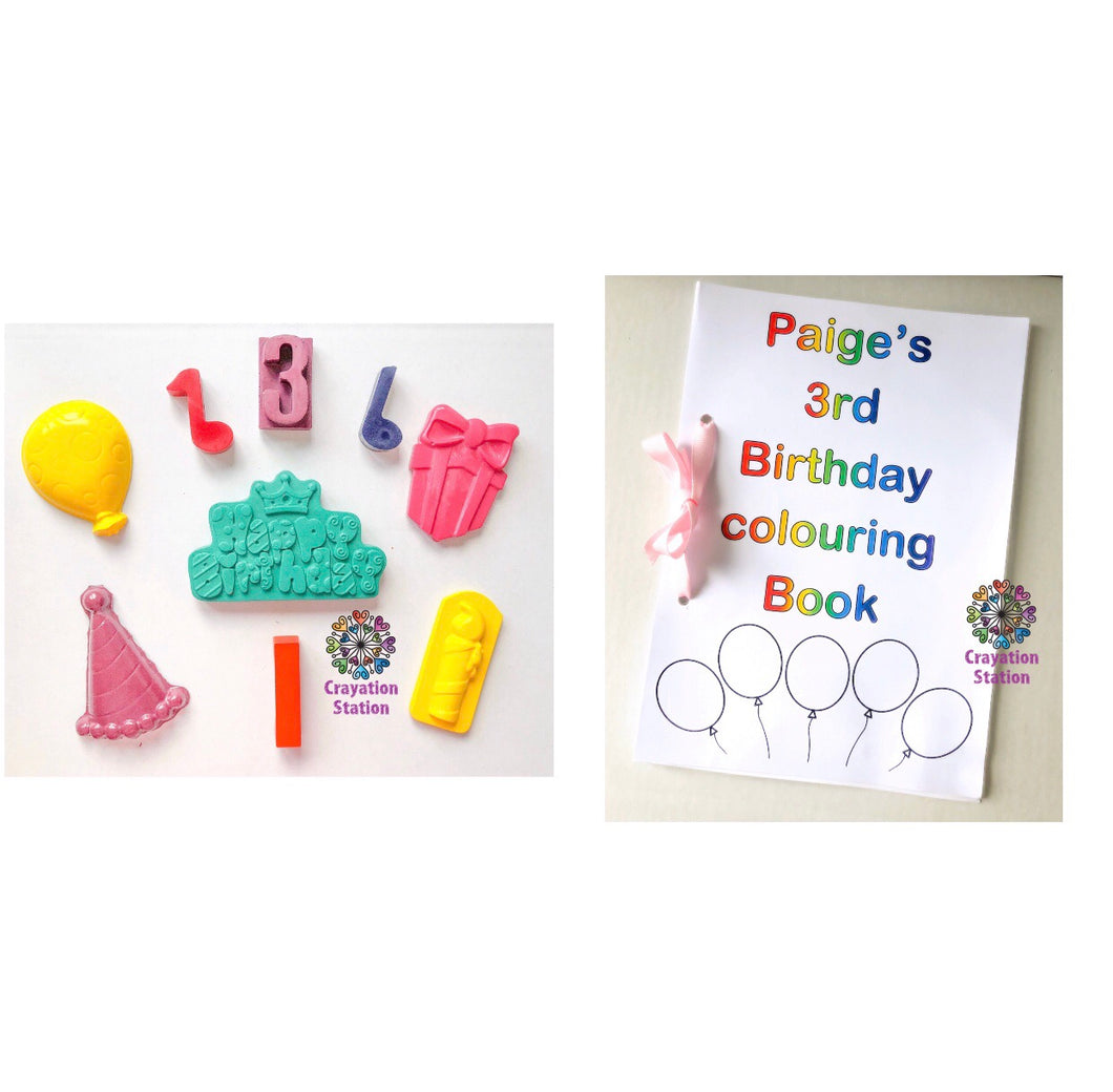 Download Mega Birthday Crayon Set Handmade Birthday Colouring Book Crayation Station