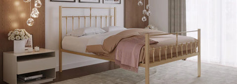 Rose Gold Wrought Iron Bed Base