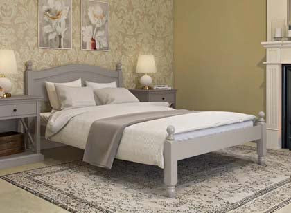 Grey Wooden Bed