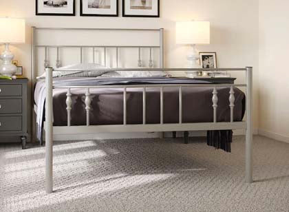Grey Metal Bed