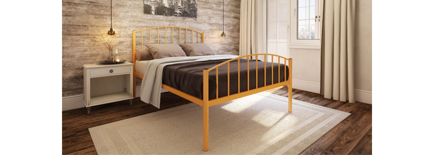 Memphis Bed Frame - Saffron Yellow