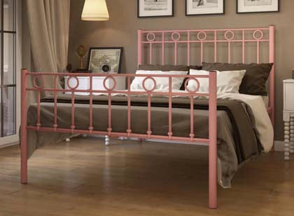 Pink Metal Bed