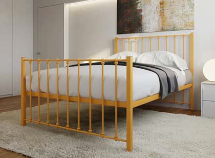Yellow Metal Bed Frame